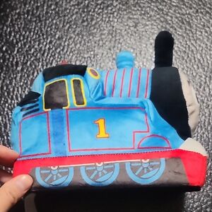 Blue and Black Plush Train Toy